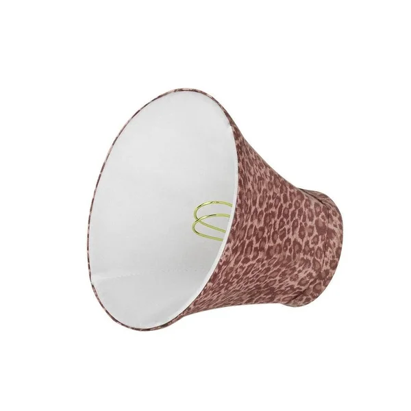 Aspen Creative 30068-6 Small Bell Shape Chandelier Clip-On Lamp Shade Set (6 Pack) - Transitional Design in Red Leopard Pattern
