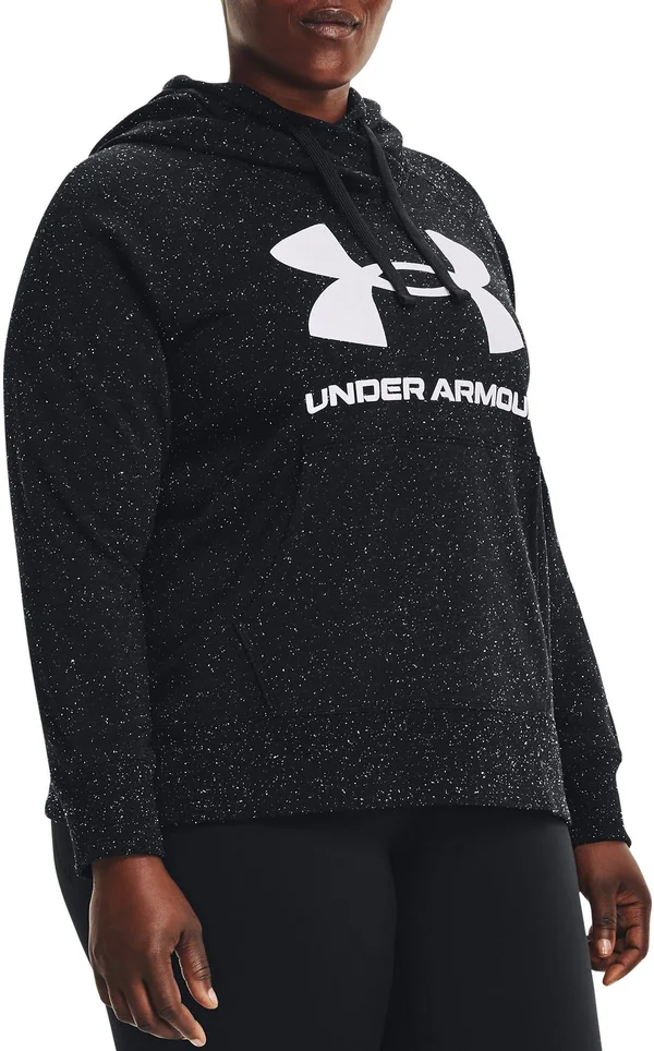 Under Armour Women's Rival Fleece Logo Hoodie - Black - 3X