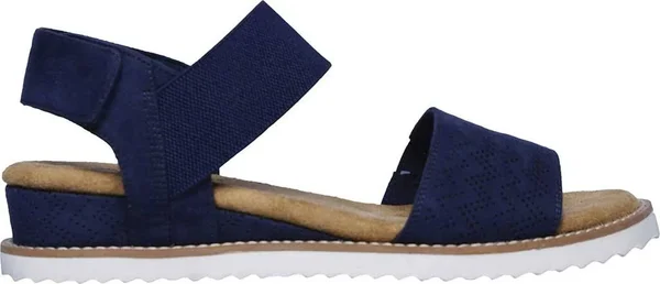 Women's Skechers Bobs Desert Kiss Quarter Strap Sandal - Size: 8.5, Navy