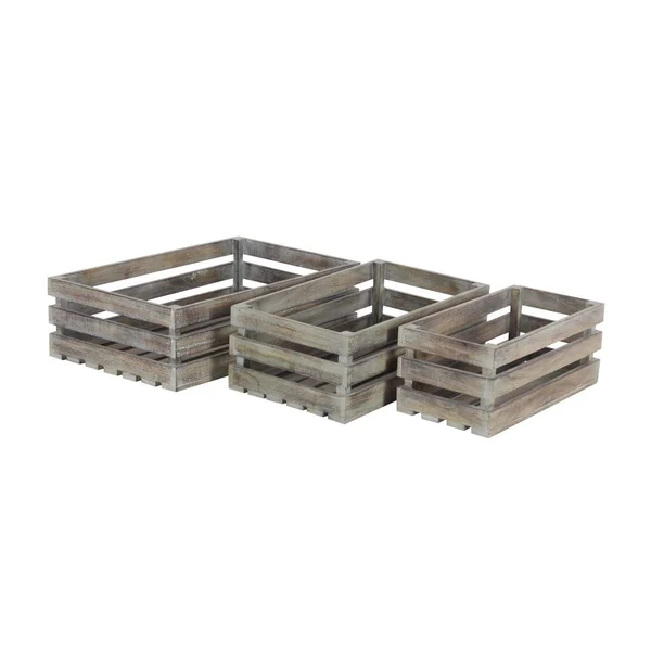 The Gray Barn Jartop Wood Crate (Set of 3)