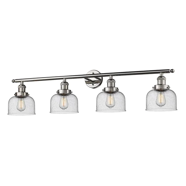 Innovations 215-PC-G74-LED Polished Chrome Large Bell 4 Light Bath Vanity Light