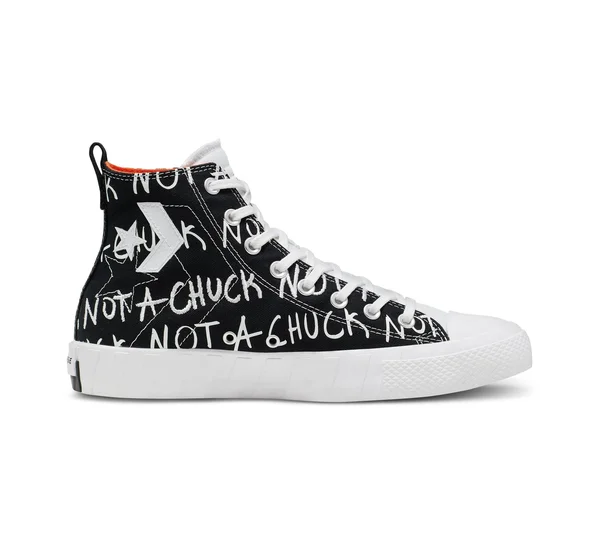 Converse Boys UNT1TL3D High Top - Boys& Grade School Basketball Shoes Black/White/Bold Mandarin Size 4.5
