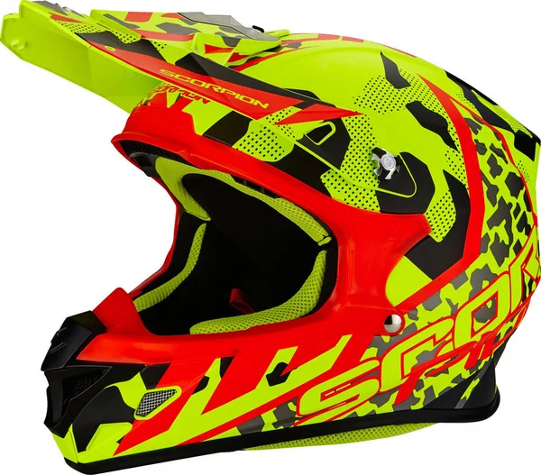 Scorpion Vx-21 Air Furio Cross Helmet - red-yellow, Size M