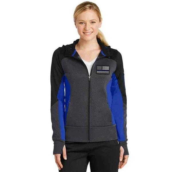 Women's Fleece Jacket - Thin Blue Line Large