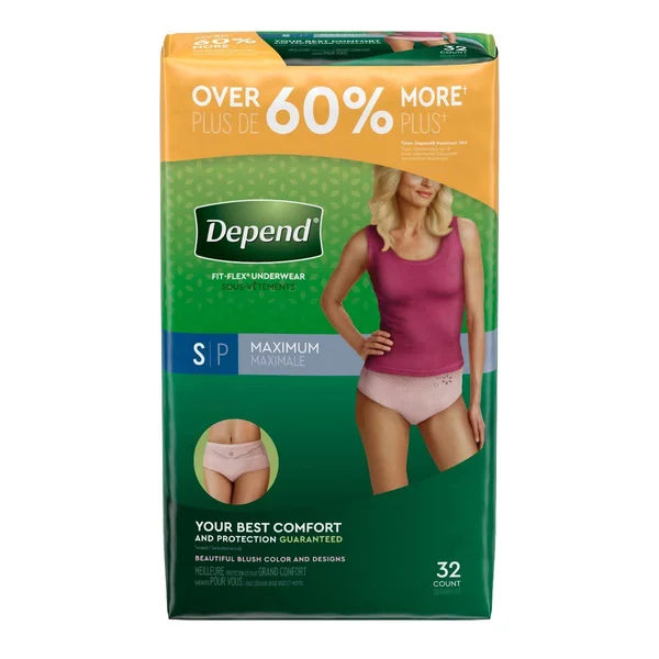 Depend Fit-Flex Maximum Absorbent Underwear, Small