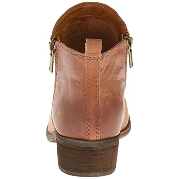Lucky Brand Basel Womens Solid Booties Ankle Boots, Sesame Oiled Suede