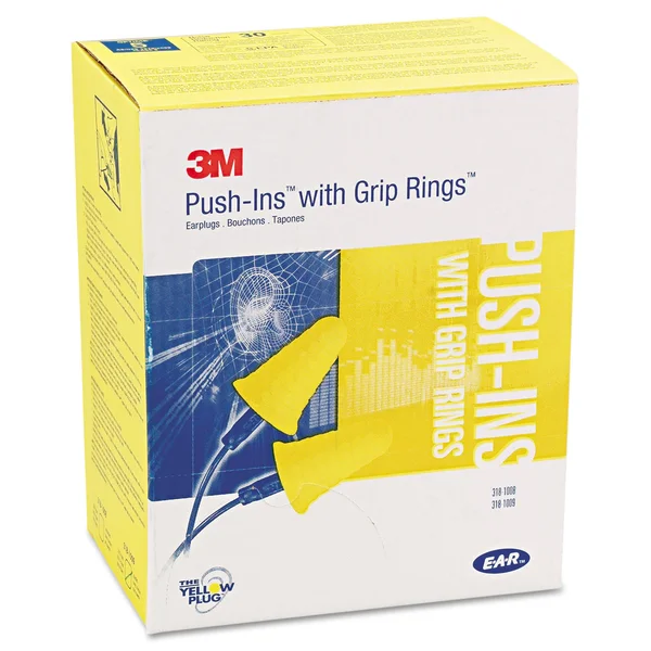 3M E-A-R - Earplugs - bullet - SLC80: 26 dB - NRR: 30 dB - polyurethane foam - yellow pairs (pack of 2000)