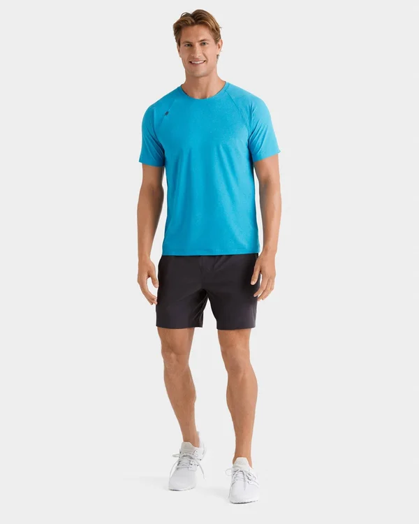 Reign Short Sleeve - Rhone Short Sleeve - Hawaiian Ocean Heather - Size: XX-Large