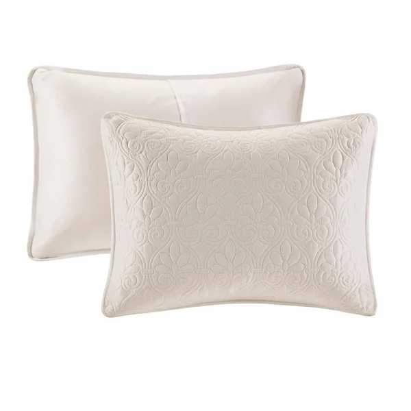 Madison Park Quebec Coverlet Mini Set, Ivory, Twin/XL