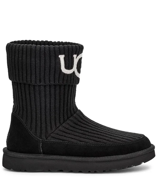 Ugg Classic Knit Women's Boots Black : 5 B