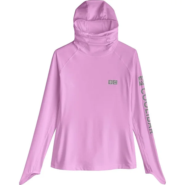 Coolibar Plus Size Women's Paros Sailing Hoodie, Shirts for Women, Purple, 2x