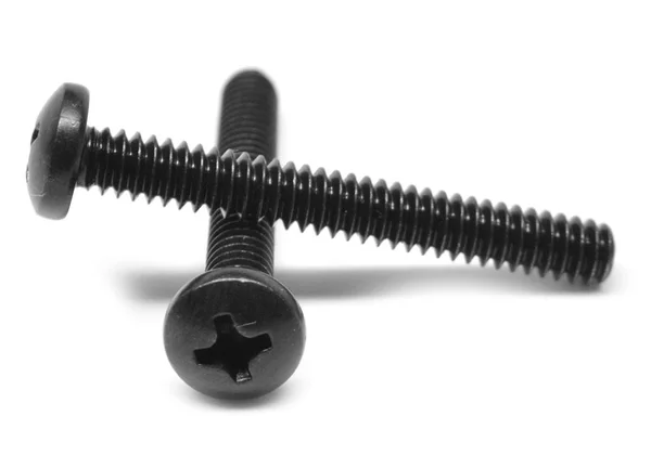 #12-24 x 1 1/2 Coarse Thread Machine Screw Phillips Pan Head Low Carbon Steel Black Oxide