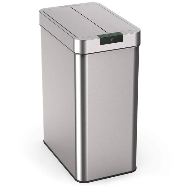 Homelabs 13 Gallon Automatic Trash Can for Kitchen - Stainless Steel Garbage Can with No Touch Motion Sensor Butterfly Lid and I