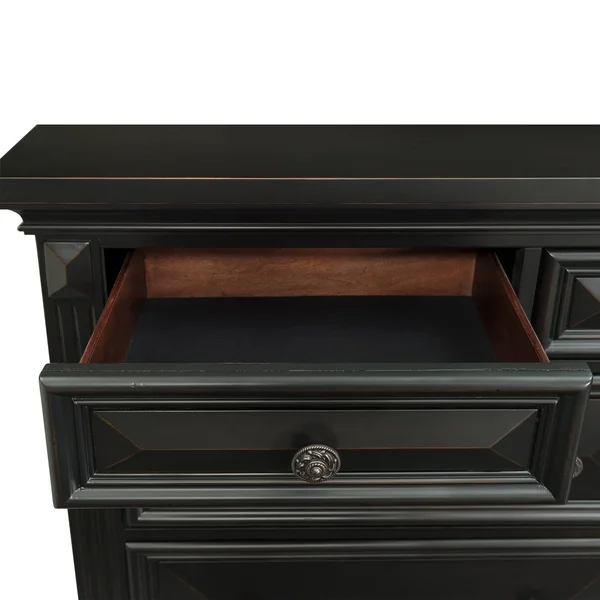 Picket House Furnishings Trent 7 Drawer Dresser in Antique Black