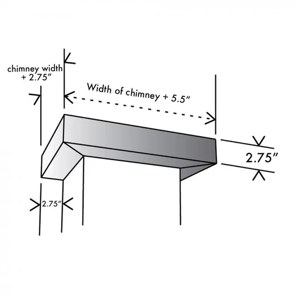 ZLINE Crown Molding #1 for Wall Range Hood - CM1-8KBB/E/F