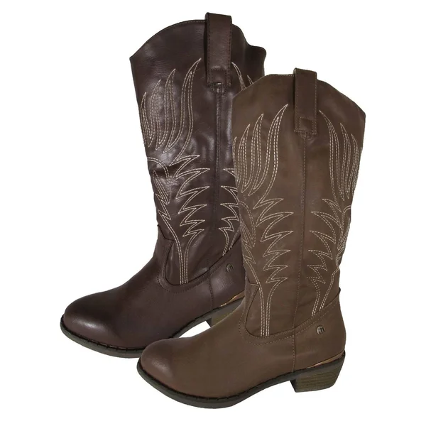 Mtng Mustang Womens 56143 Mid Calf Cowgirl Boots - 39 EU - Mocha