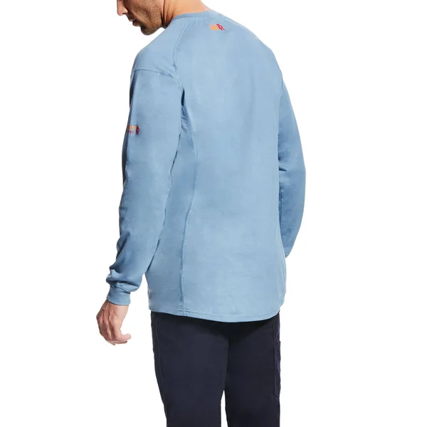 Ariat Men's FR Air Crew Sand Heather Long Sleeve T-Shirt 10022328