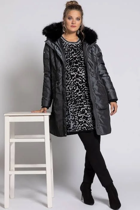 Plus Size Jacket - Woman, Grey, Size: 24/26, Polyester, Ulla Popken