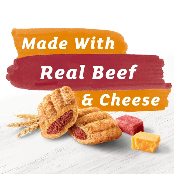 Purina Beneful Dog Treats - Baked Delights Hugs with Real Beef & Cheese, 32 oz. Pouch