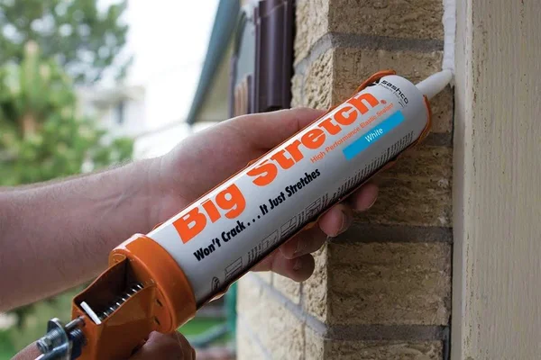 Sashco Big Stretch Latex High Performance Sealant - Almond (10.5 Ounce - 12 Pack)