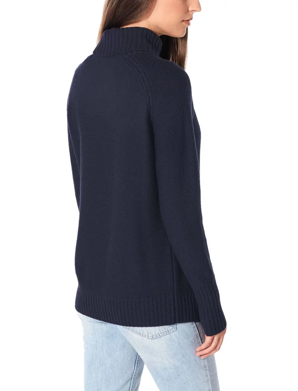 Icebreaker Women's Waypoint Roll Neck Sweater - Small - Midnight Navy