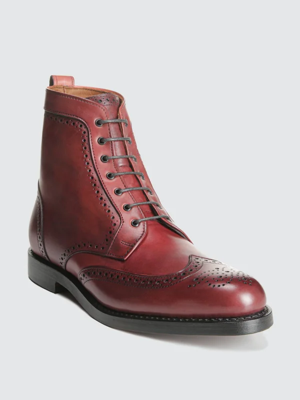 Allen Edmonds Dalton Wingtip Dress Boots - Oxblood