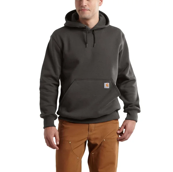 Carhartt Men's Rain Defender Paxton Heavyweight Hooded Sweatshirt, Peat, Large