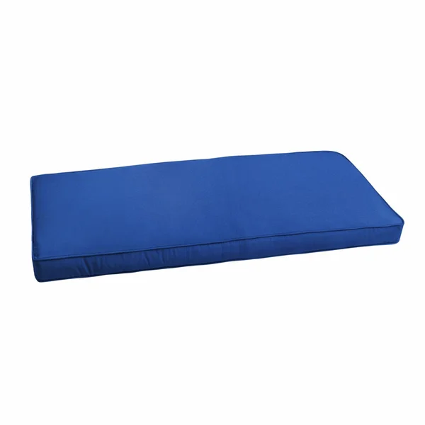Mozaic Company Sunbrella Corded Bench CUSHION - Size: 17, Blue