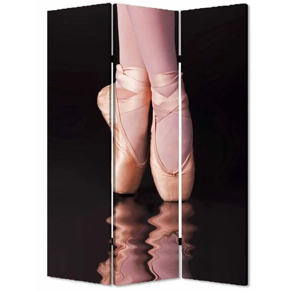 1x22 x 48x22 x 72x22 Multi Color Wood Canvas Ballet Screen