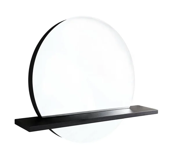 Rilen 22x22 Diameter Mirror & Shelf - Midnight Oak