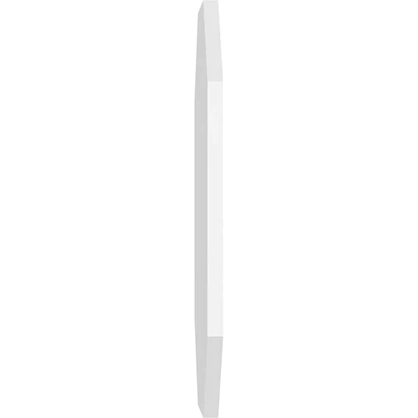 Ekena Millwork GVPOV14X3801SN 14x22W x 38x22H Vertical Elongated Octagon Surface Mount PVC Gable Vent: Non-Functional - w/ 3-1/2x