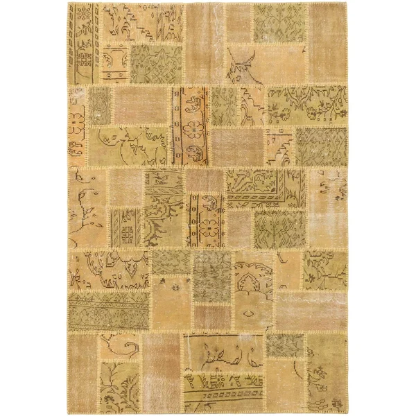 Hand-Knotted Color Transition Patch Light Orange, Red Wool Rug 6&7x22 x 10&0x22