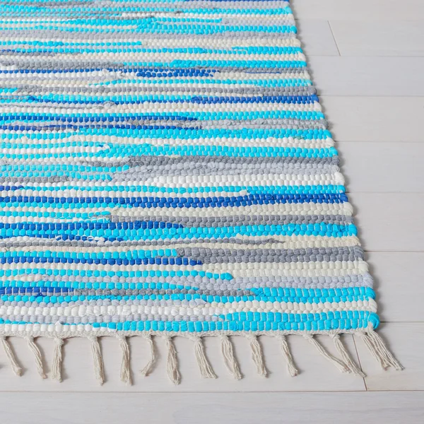Safavieh Rag Rug RAR129R Red - Multi Rug 6& x 6& Round