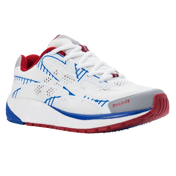 Propet One LT Sneaker - Women's - White/Red/Blue - Size 7.5