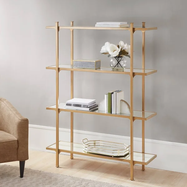 Madison Park Adelaide Bookcase - MP131-0916 Antique Gold