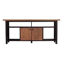 Lanell Console with Storage TV Stand for TVs Up to 64x22 Black/Brown - Aiden Lane