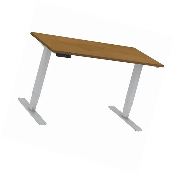 Bush Business Furniture 48W x 24d Height Adjustable Standing Desk Natural Cherry