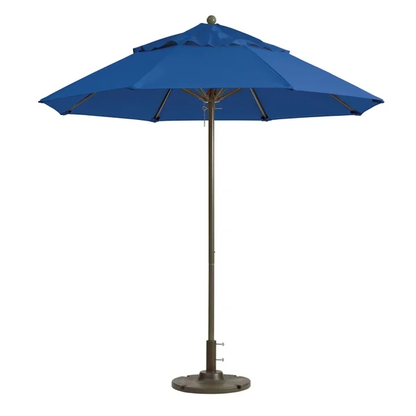 Grosfillex 9 ft Windmaster Umbrella, Pacific Blue