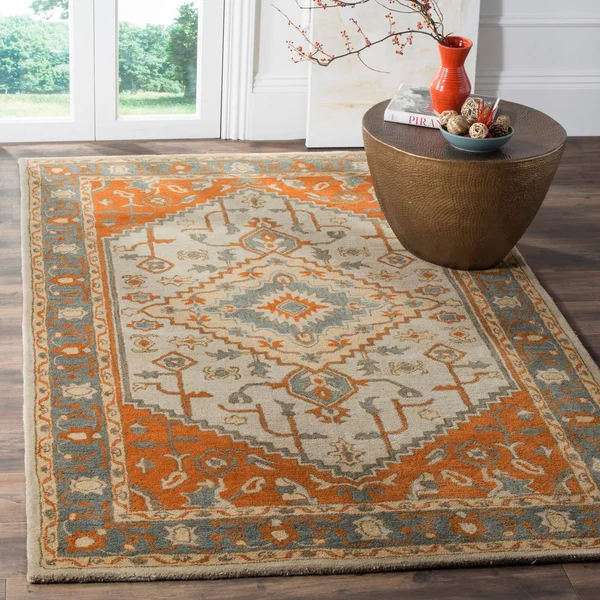 Safavieh Heritage Light Blue/Rust 4 ft. x 6 ft. Area Rug