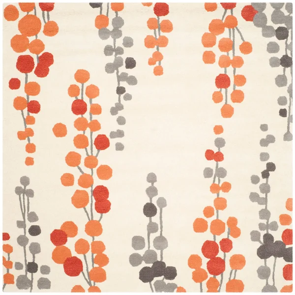 Safavieh Soho SOH338B Area Rug Beige/Orange 6& x 6& Square
