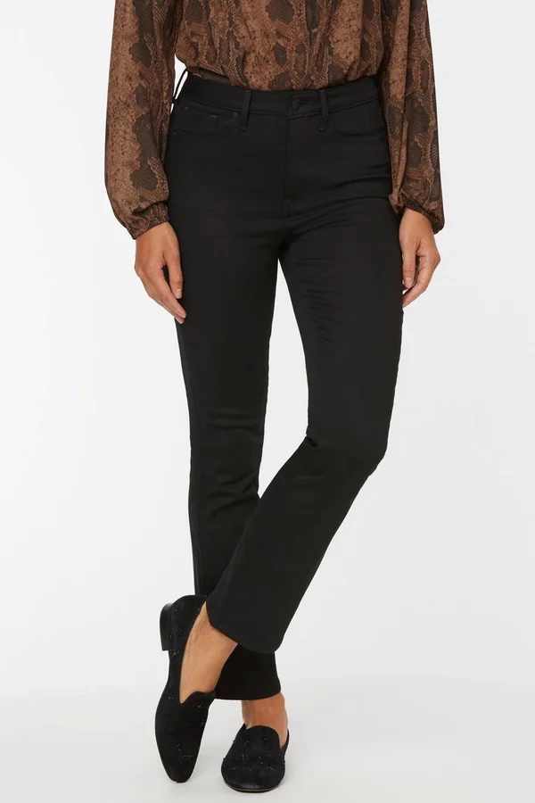 Nydj Women's Slim Bootcut Ankle Jeans in Black Rinse, Regular, Size: 00, Denim