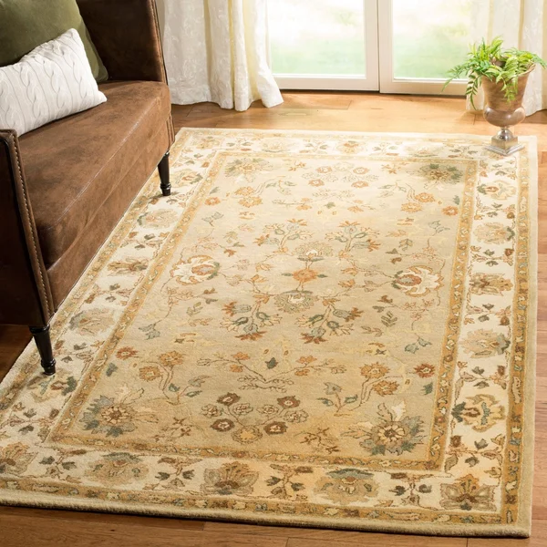 Safavieh Bergama Brg135 Area Rug Khaki, Ivory 6' x 6' Round