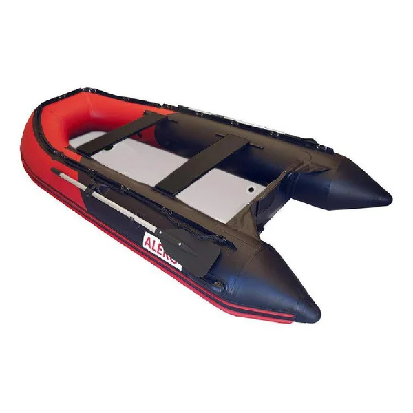 Aleko 10.5ft Inflatable Fishing Boat with Air FLOOR - Red and Black