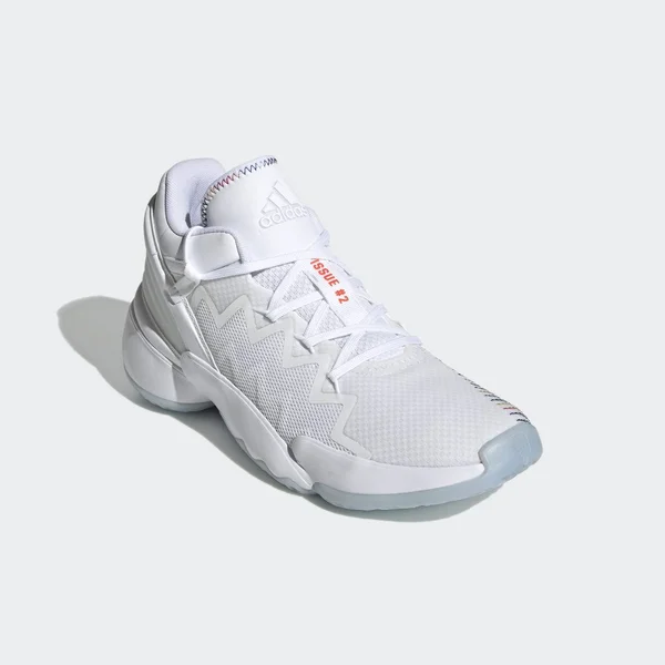 Adidas D.O.N. Issue #2 - Mens Basketball Shoes - White/Cream White/Scarlet, Size 8.5