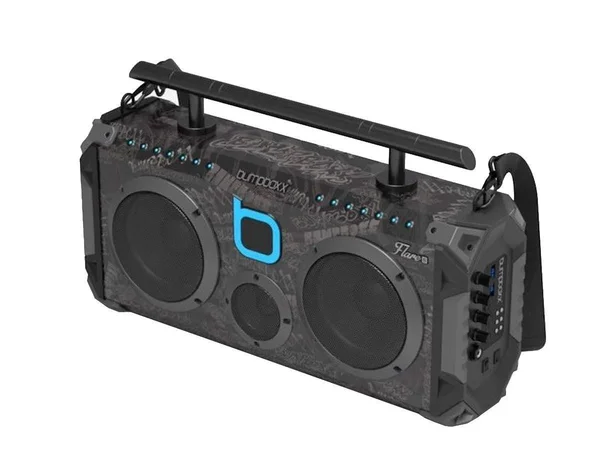 Bumpboxx Bluetooth Boombox Flare6 Black Graffiti Bbg - Rechargeable Bluetooth Speaker
