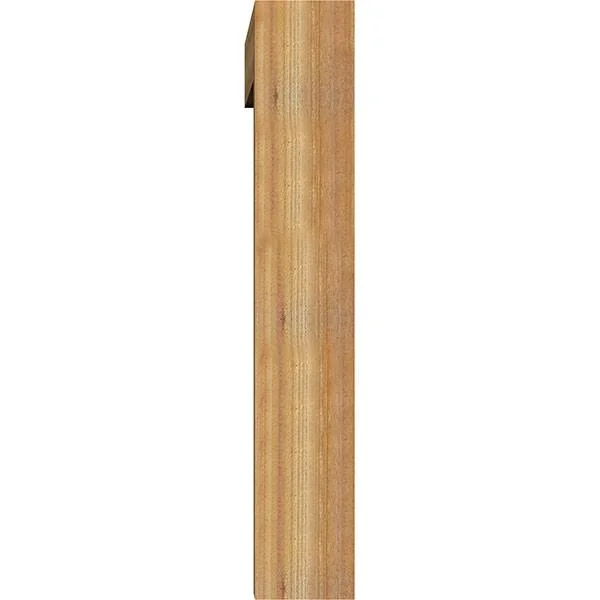 Ekena Millwork BKT0806X48X48IMP05RWR 8x22W x 48x22D x 48x22H Imperial Block Rough Sawn Bracket w/ Offset Brace, Western Red Ceda