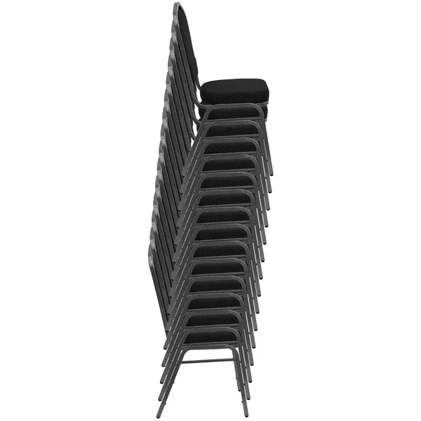 Flash Furniture Hercules Series Crown Back Stacking Banquet Chair, Burgundy Vinyl, Silver Vein
