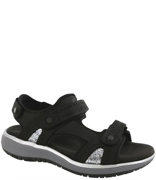 SAS Embark - Women's Adjustable Sandal - Nero 12 Narrow