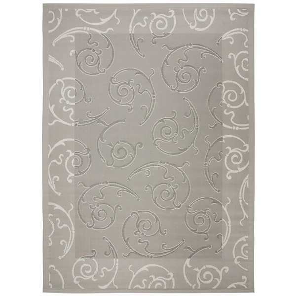 Safavieh CY7108 Courtyard Indoor/Outdoor Rug Dark Beige/Beige, Size: 8 x 11 ft.