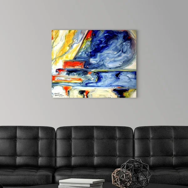 Grand Piano Music Abstract 2420 - Canvas Wall Art, 30x24, Great Big Canvas